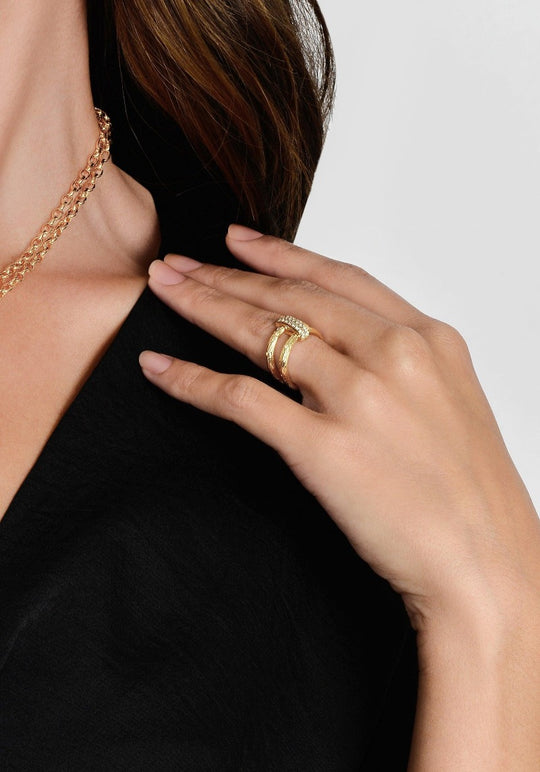 ANABEL ARAM Enchanted Forest Chain Double Ring
