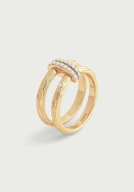 ANABEL ARAM Enchanted Forest Chain Double Ring