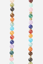 Harper jewelry chain with 120 cm gold carabiners in multi-colored resin beads