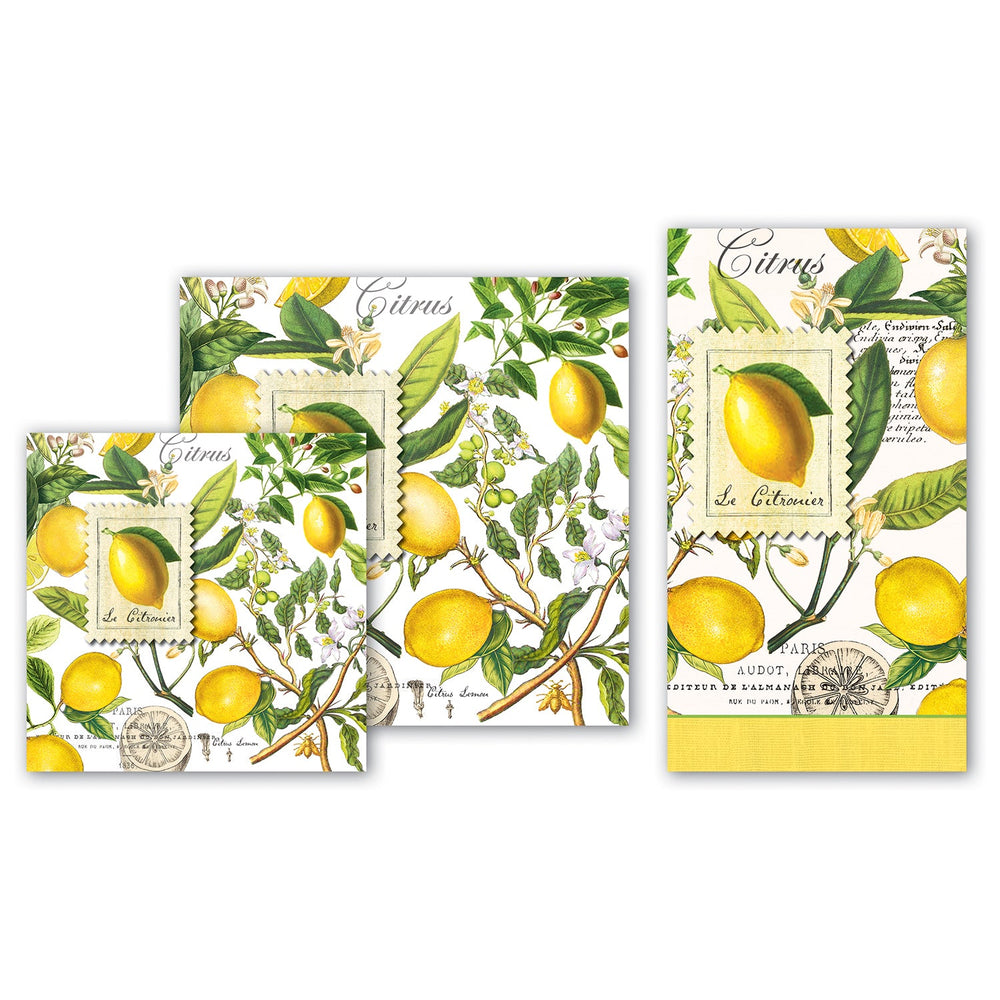 MICHEL DESIGN WORKS Lemon Basil Paper Luncheon Napkins