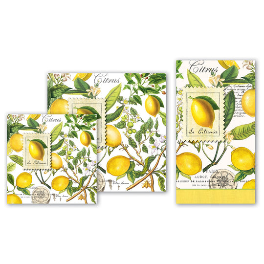 MICHEL DESIGN WORKS Lemon Basil Paper Luncheon Napkins