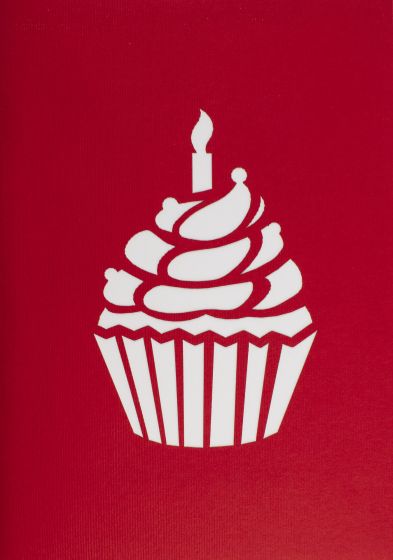 3D Pop-up Card Cupcake Red
