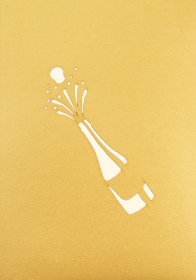 3D Pop-up Card Champagne Gold