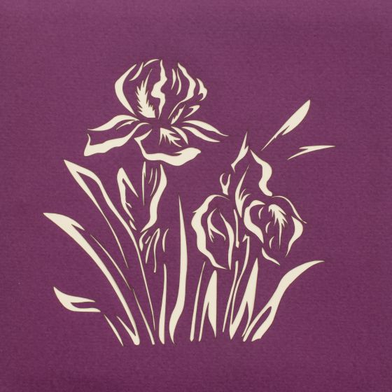 3D pop-up card Iris violet