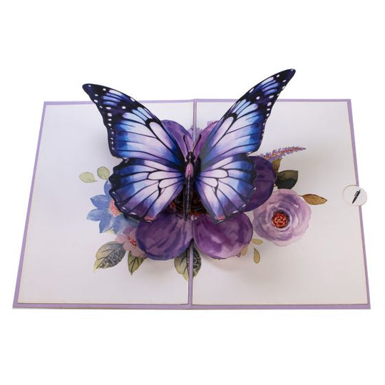3D Pop-up Card Blue Butterfly