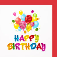 Quilling Card Colorful Balloons Happy Birthday
