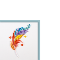 Quilled Card Small Feather