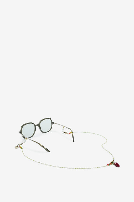 Lior glasses chain 72 cm Piment colourful pearl and gold chain