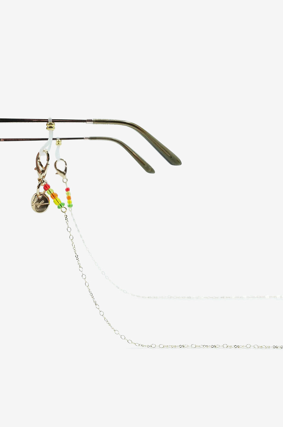 Lior glasses chain 72 cm Piment colourful pearl and gold chain