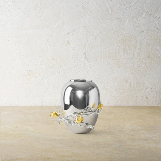 MICHAEL ARAM Pomegranate Silver & Gold Vase