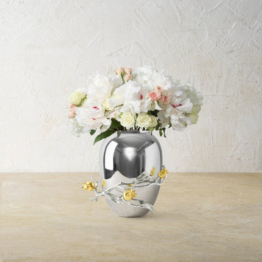 MICHAEL ARAM Pomegranate Silver & Gold Vase