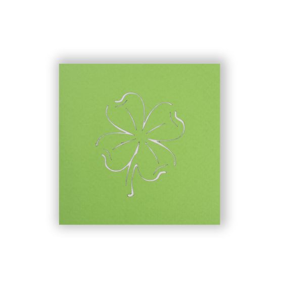 3D Pop-up Mini Green Clover Card