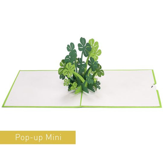 3D Pop-up Mini Green Clover Card