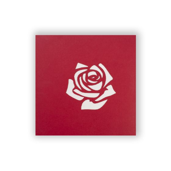 3D Pop-up Red Rose Mini Card
