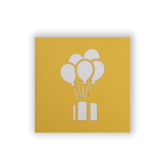 3D Pop-up Mini Gold Package Card