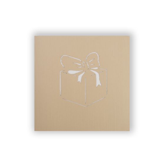 3D Pop-up Mini Brown Cat Card