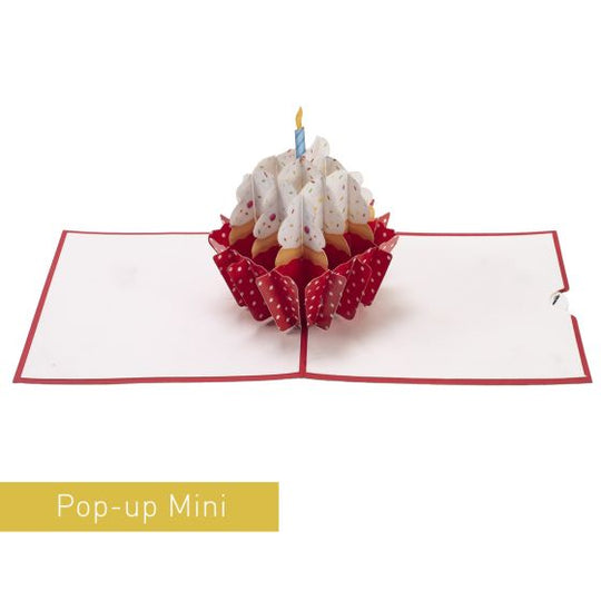 3D Pop-up Red Mini Cupcake Card