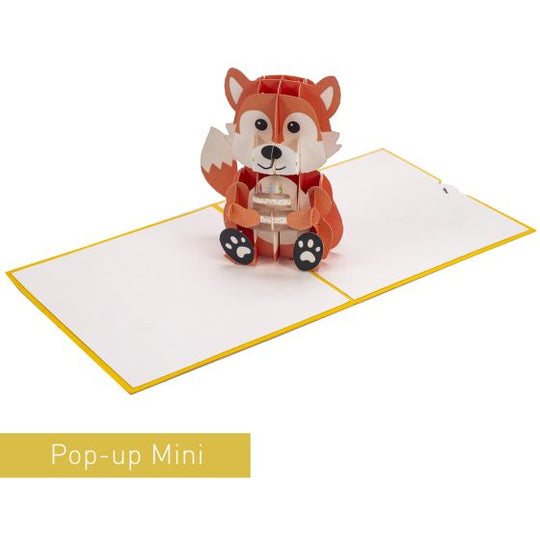 3D Pop-up Yellow Fox Mini Card