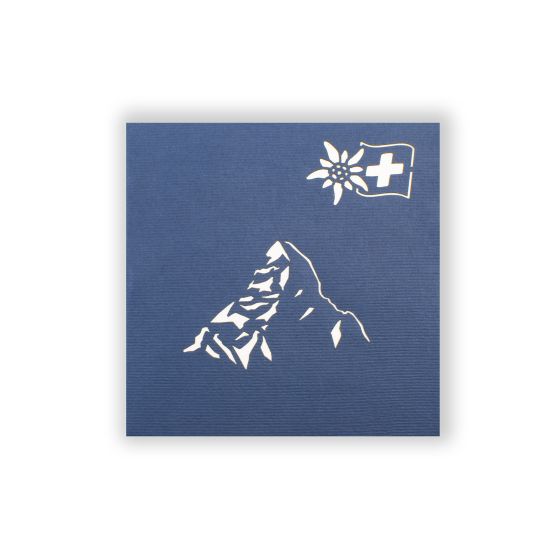 3D Pop-up Card Mini Matterhorn Blue