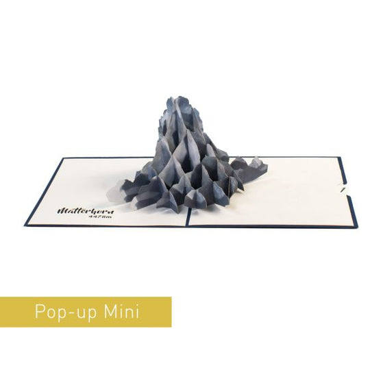 3D Pop-up Card Mini Matterhorn Blue