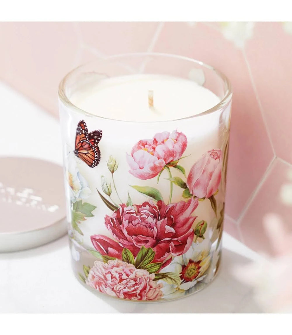 Blush Peony Candle Jar With Lid