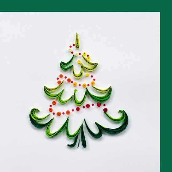 Quilling card Christmas tree