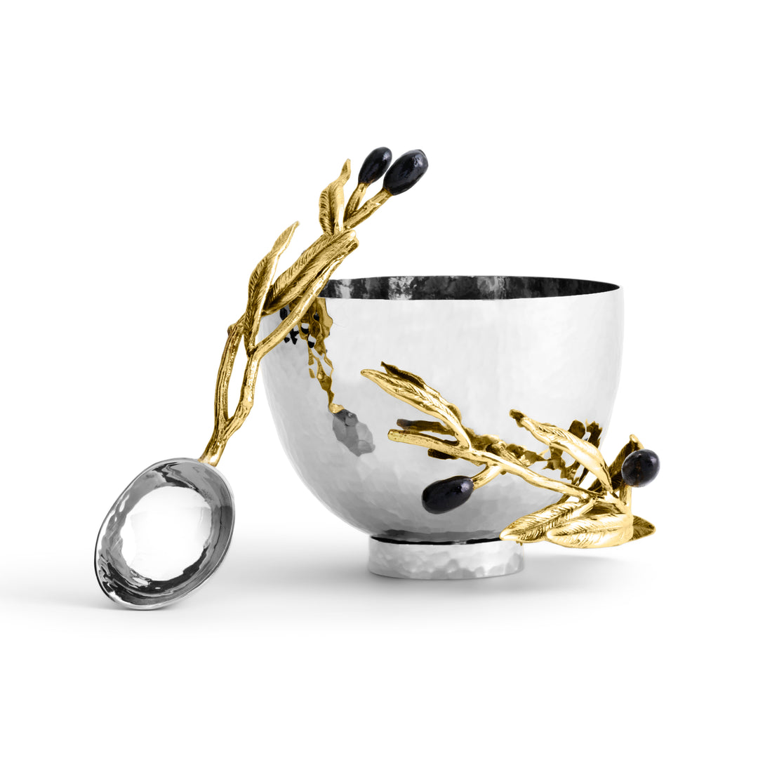 Michael Aram Olive Branch Nut Dish With Spoon at STORIES By SWISSBO