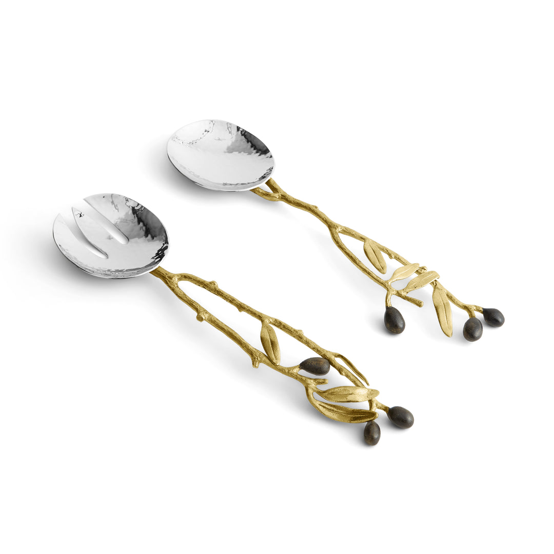 Michael Aram Olive Branch Gold Serving Set at STORIES By SWISSBO