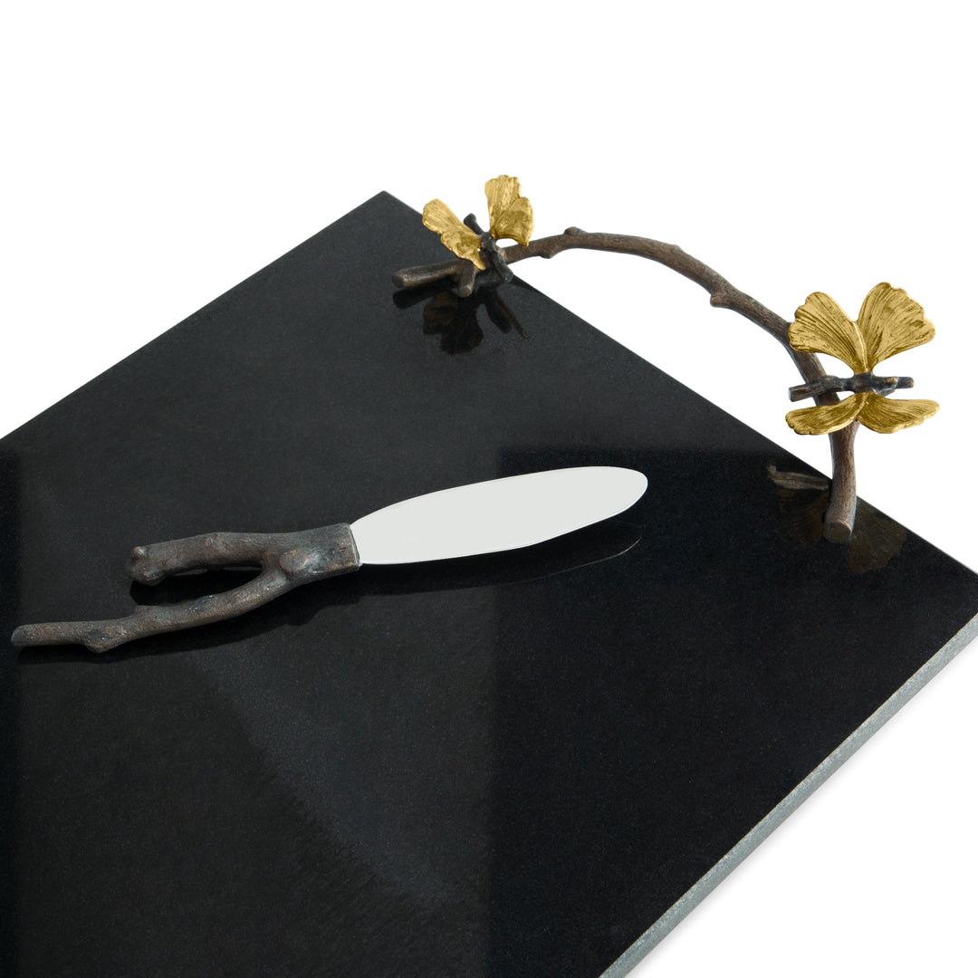 Michael Aram Butterfly Ginkgo Cheese Board With Knife at STORIES By SWISSBO