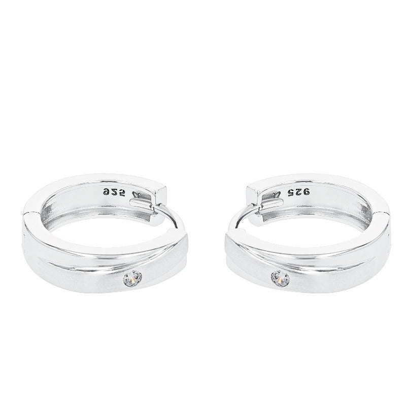 AMOR Creoles for Women, Silver 925