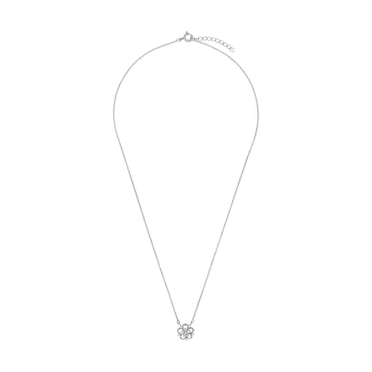 Chain with pendant for Women, Silver 925 | flower