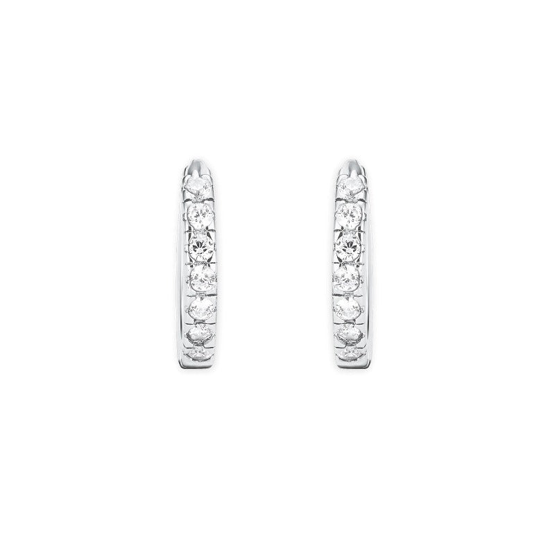 AMOR Creoles for Women, Silver 925