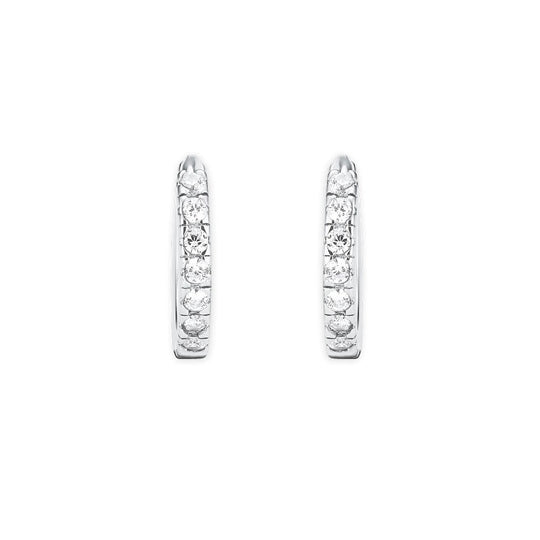AMOR Creoles for Women, Silver 925