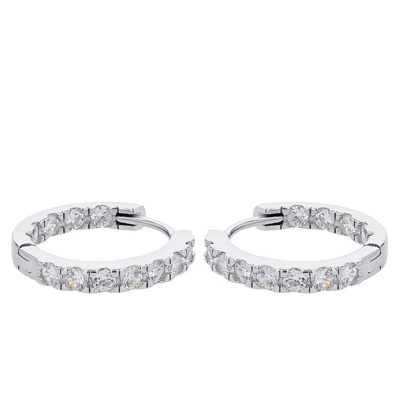 AMOR Creoles for Women, Silver 925