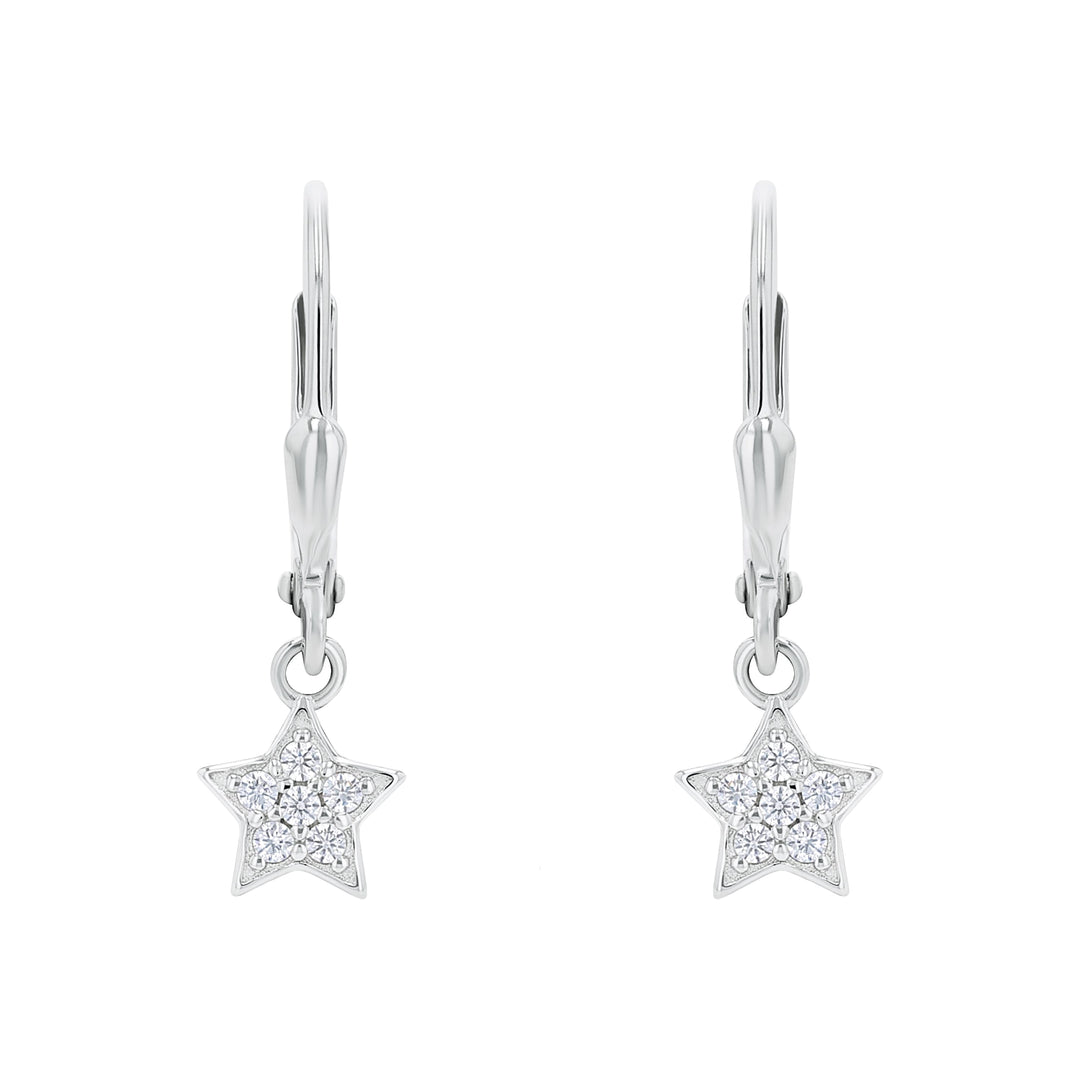 Earrings for Girls, Silver 925 | star