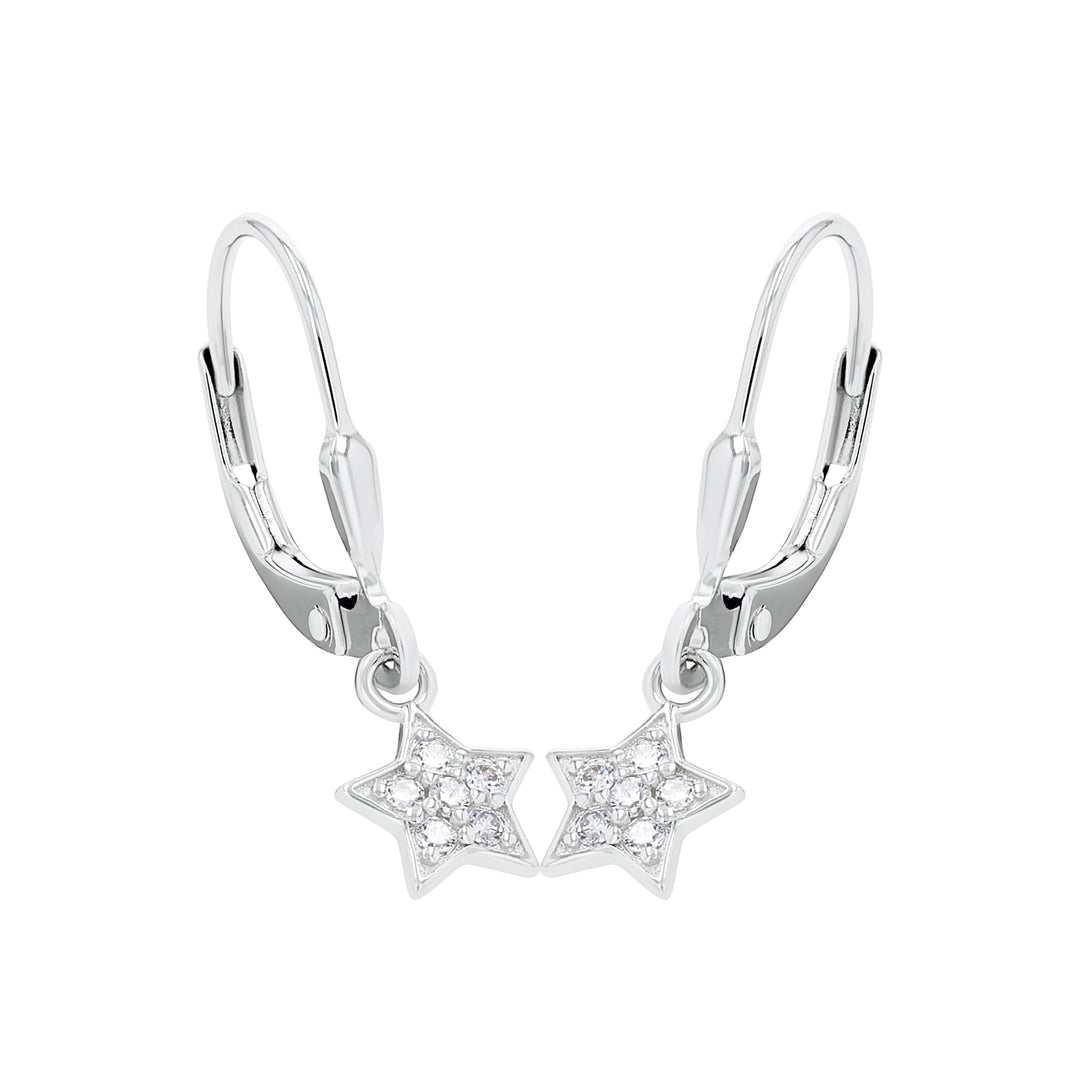 Earrings for Girls, Silver 925 | star