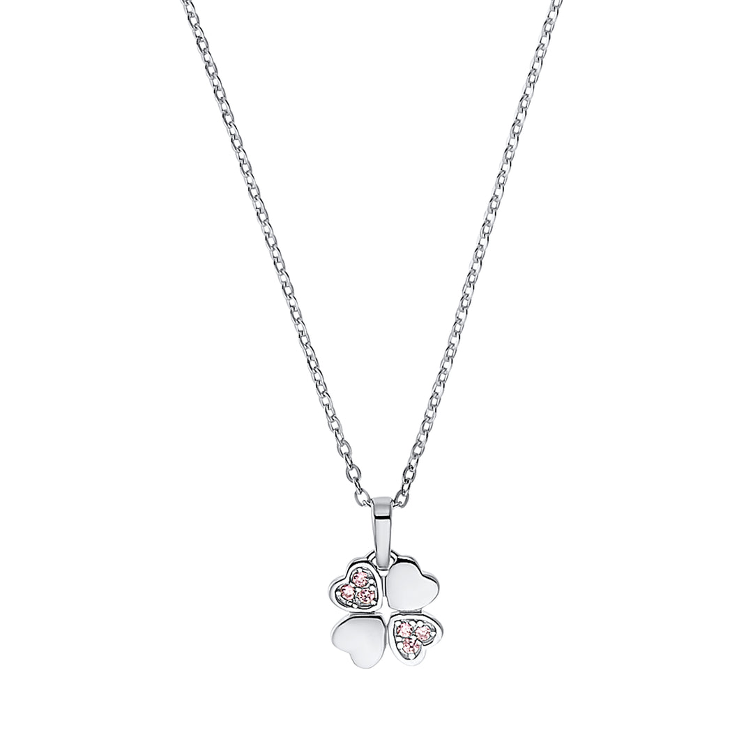 Chain with pendant for Girls, Silver 925 | clover-leaf