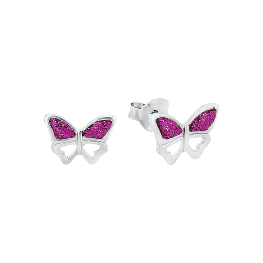 Ear studs for Girls, Silver 925 | butterfly
