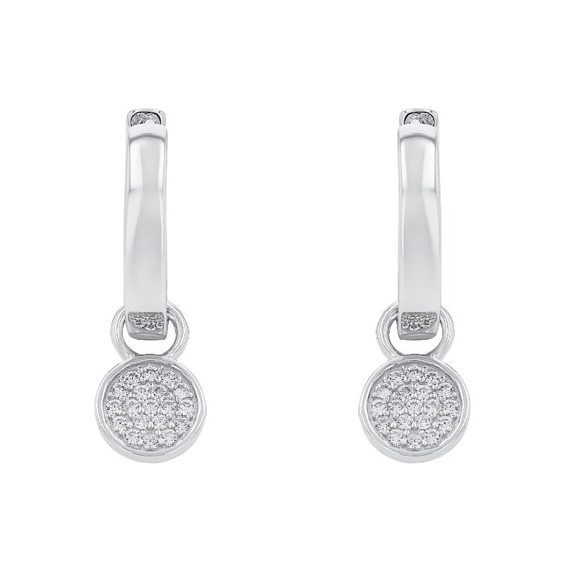 AMOR Creoles for Women, Silver 925