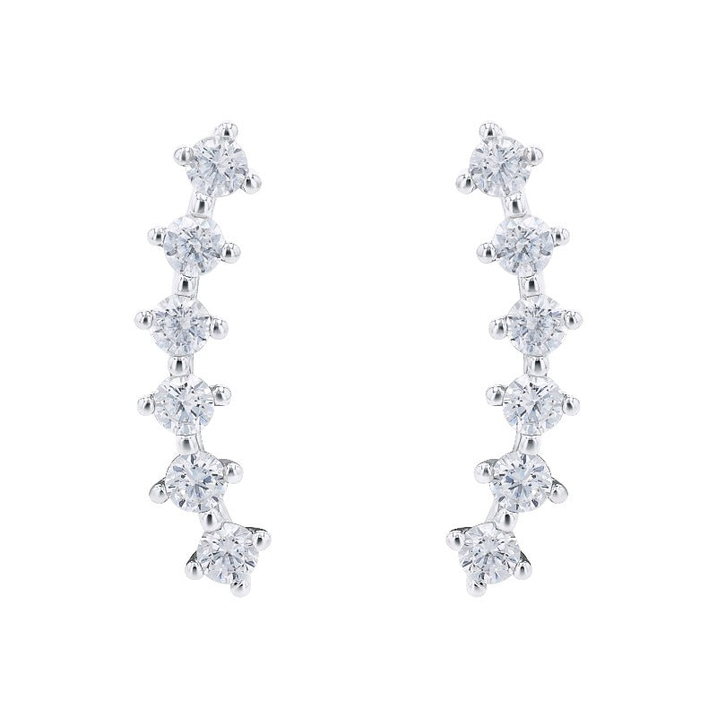 AMOR Ear studs for Women, Silver 925