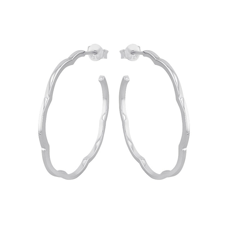 AMOR Creoles for Women, Silver 925