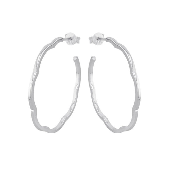 AMOR Creoles for Women, Silver 925