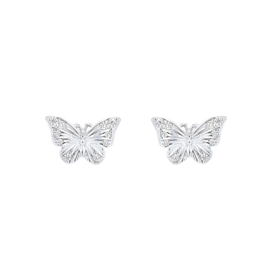 Ear studs for Women, Silver 925 | butterfly