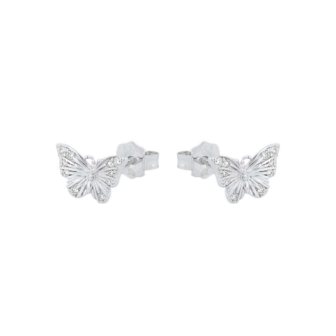 Ear studs for Women, Silver 925 | butterfly