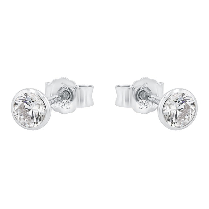 AMOR Ear studs for Women, Silver 925