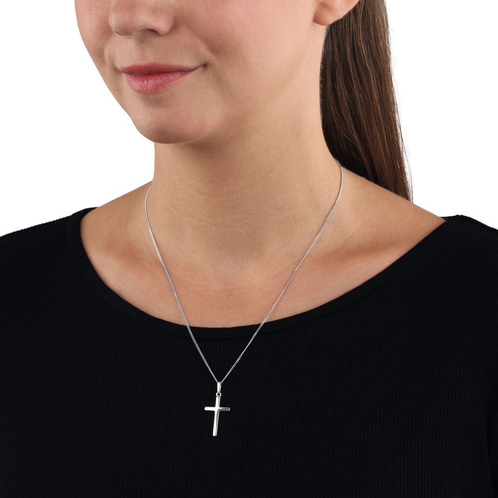 Chain with pendant for unisex, Silver 925 | cross
