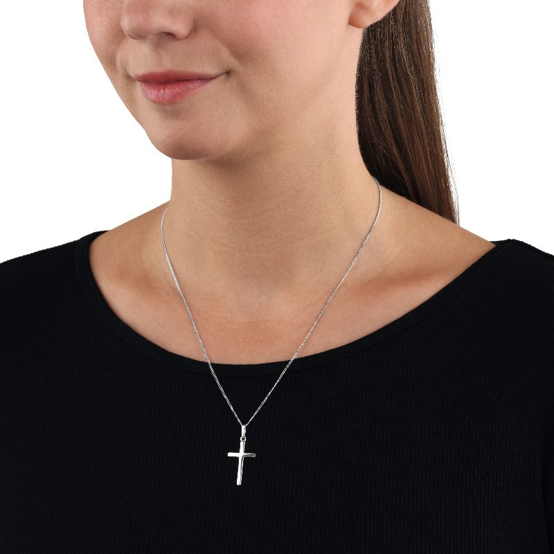 Chain with pendant for unisex, Silver 925 | cross