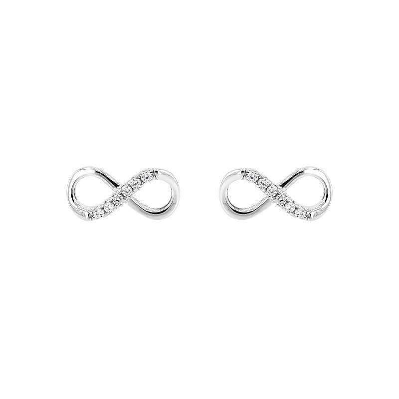 AMOR Ear studs for Women, Silver 925 | Infinity