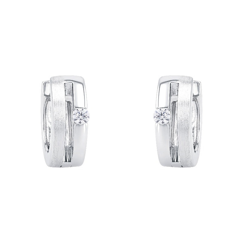 AMOR Creoles for Women, Silver 925