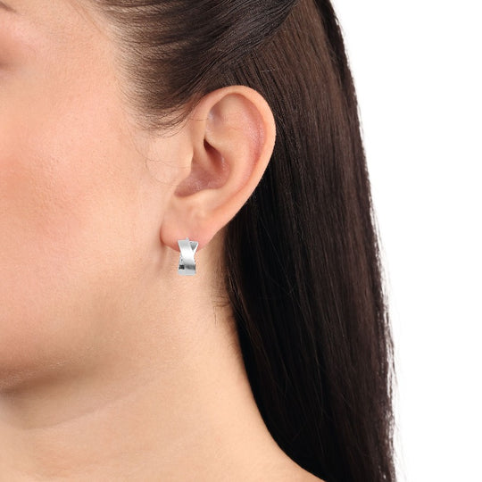 AMOR Creoles for Women, Silver 925